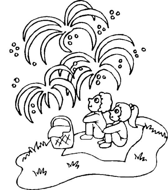 Coloriage Feu D Artifice Imprimer