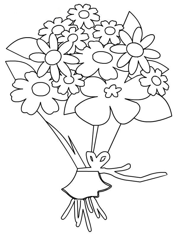Coloriage Adulte Bouquet De Fleurs