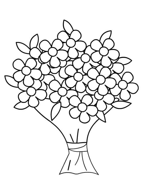 coloriages fleurs bouquets